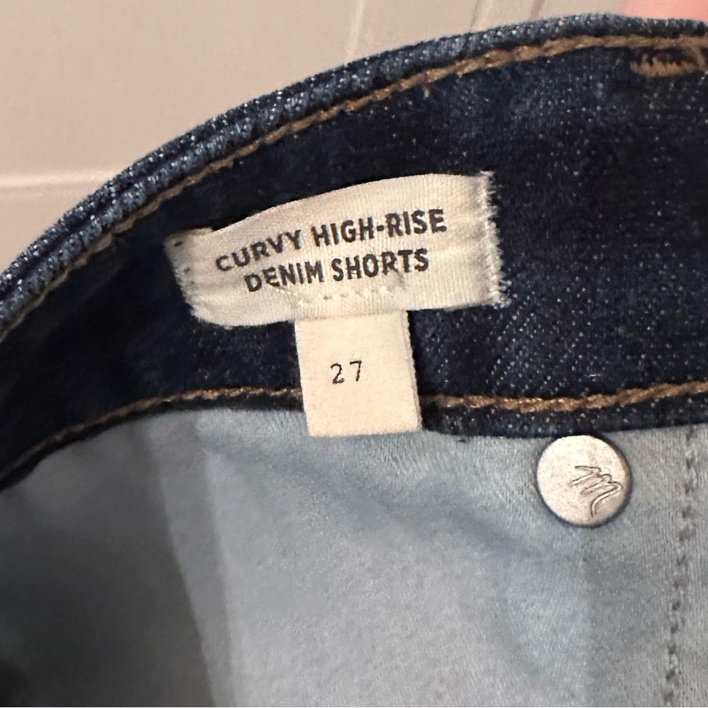 Madewell Dark Wash Curvy High Rise Denim Shorts - Picture 3 of 4